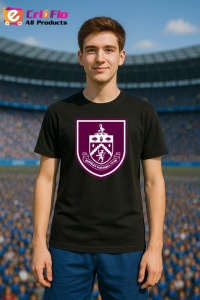 Tricou barbat cu logo stema Burnley Anglia , din bumbac 100% - Img 4