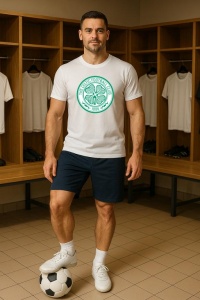 Tricou barbat cu logo stema Celtic FC Scotia , din bumbac 100% - Img 9