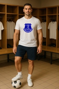 Tricou barbat cu logo stema Everton FC Anglia , din bumbac 100% - Img 9