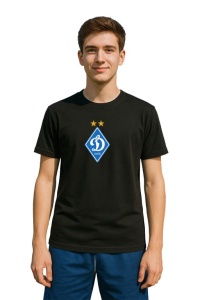 Tricou barbat cu logo stema FC Dynamo_Kyiv Ucraina , din bumbac 100% - Img 2