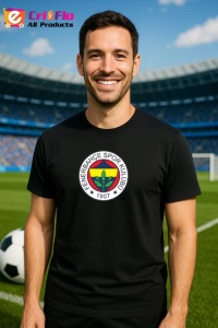 Tricou barbat cu logo stema Fenerbahçe Turcia , din bumbac 100% - Img 5