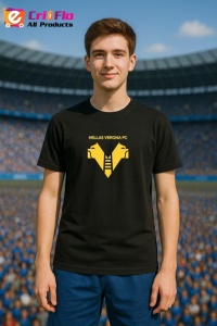 Tricou barbat cu logo stema Hellas Verona Italia , din bumbac 100% - Img 3