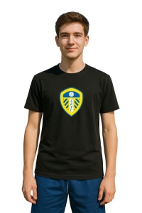 Tricou barbat cu logo stema Leeds United F.C .Anglia , din bumbac 100% - Img 2