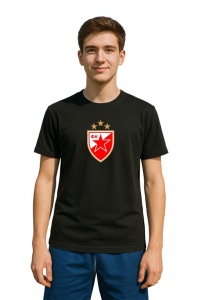 Tricou barbat cu logo stema Red Star Belgrade Serbia , din bumbac 100% - Img 2