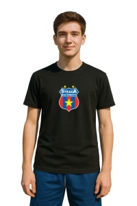 Tricou barbat cu logo stema Steaua Bucuresti , din bumbac 100%