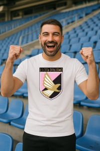 Tricou barbat cu logo stema US Città di Palermo Italia , din bumbac 100% - Img 7