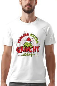 Tricou barbat - Feeling extra Grinchy - Crăciun, modă, stil, cadouri, sărbători, festiv