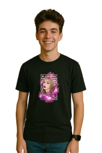 Tricou barbat Kpop cu trupa BLACK PINK JISOO music Coreean 153 - Img 3