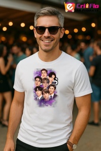 Tricou barbat Kpop cu trupa BTS 9 music Coreean 186 - Img 3