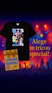 Tricou barbat Kpop cu trupa BTS ARMY music Coreean 187 - Img 10