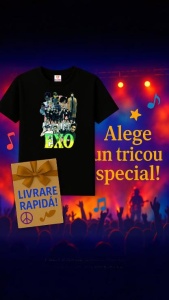 Tricou barbat Kpop cu trupa EXO 2 music Coreean 207 - Img 10