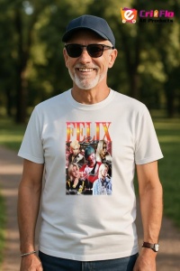 Tricou barbat Kpop cu trupa FELIX music Coreean 209 - Img 4
