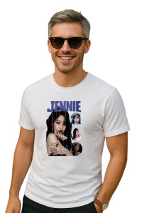 Tricou barbat Kpop cu trupa JENNIE KIM music Coreean 226 - Img 2