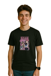 Tricou barbat Kpop cu trupa JENNIE music Coreean 223 - Img 3