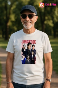 Tricou barbat Kpop cu trupa JUNGKOOK 4 music Coreean 243 - Img 4