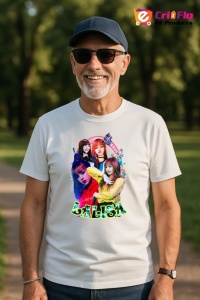 Tricou barbat Kpop cu trupa LALISA music Coreean 251 - Img 4