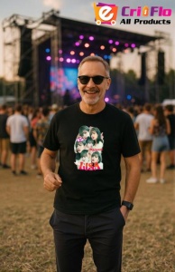 Tricou barbat Kpop cu trupa LISA 4 music Coreean 257 - Img 8