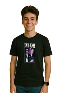 Tricou barbat Kpop cu trupa NAM-JOON music Coreean 273 - Img 3