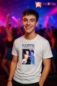 Tricou barbat Kpop cu trupa TAE-HYUNG KIM music Coreean 293 - Img 5