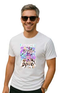 Tricou barbat Kpop cu trupa TWICE 10 music Coreean 295 - Img 2