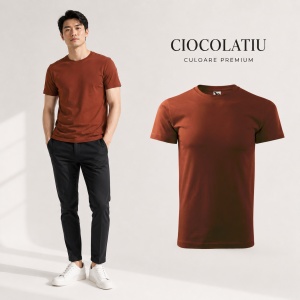Tricou bărbat Malfini Basic Clasic, 100% bumbac, 160 g/m², guler rotund, 48 de culori, mărimi XS–5XL - Img 46