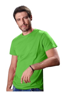 Tricou barbat Simplu basic verde mar purtat de un bărbat frumos si tanar