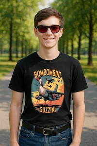 Tricou Barbat Tralalero Tralala cu personajul Bombombini Guzzini Funny Italian Brainrot Meme Humor Gen Z