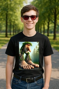 Tricou Barbat Tralalero Tralala cu personajul Brr Brr Patapim - Italian Brainrot Meme - Img 2