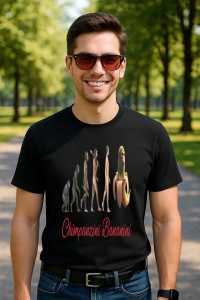 Tricou Barbat Tralalero Tralala cu personajul Chimpanzini Bananini - Italian Brainrot Meme Gen Z - Img 4