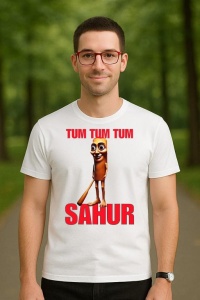 Tricou Barbat Tralalero Tralala cu personajul Funny tum tum tum sahur italian brainrot gen z - Img 3
