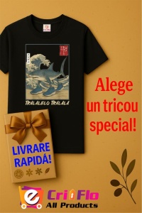 Tricou Barbat Tralalero Tralala cu personajul Italian Brainrot Japanese - Img 6