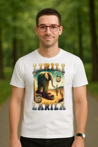 Tricou Barbat Tralalero Tralala cu personajul Lirili Larila Funny Italian Brainrot Meme Cactus Elephant - Img 4