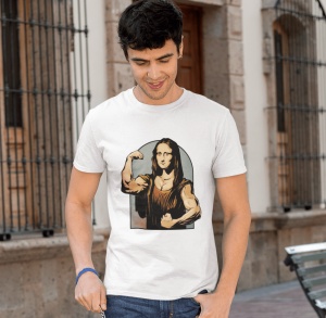 Tricou Barbati Haios Personalizat - Muscle Monalisa - Cadou
