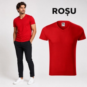 Tricou Bărbați Malfini 146 cu Guler în V, Premium, 100% Bumbac, Slim Fit, 180 g/m², S 3XL, 14 Culori - Img 19