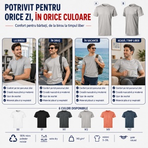 Tricou bărbați sport Malfini Chance GRS 810, micro poliester reciclat, Extra Dry, 6 nuanțe - Img 9