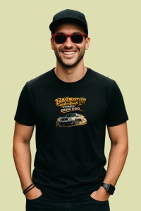 Tricou Barbatii Adevarati Conduc Bmw E60 V1, din bumbac 100%, tricou negru Barbat - Img 2