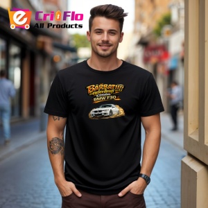 Tricou Barbatii Adevarati Conduc Bmw F30 Alb V5, din bumbac 100%, tricou negru Barbat - Img 2