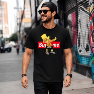Tricou Bart Simpson Dabbing Camo Box Logo Urban Supreme Style, din bumbac 100%, tricou negru, Copii | Dama | Barbat - Img 5