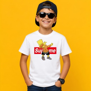 Tricou Bart Simpson Dabbing Camo Box Logo Urban Supreme Style, din bumbac 100% Copii | Dama | Barbat - Img 2