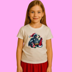 Tricou Batmann Christmas Clasic Cu Fulgi, din bumbac 100%, tricou alb, Copii | Dama | Barbat - Img 2