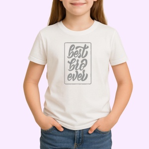 Tricou Best Bro Ever Font Elegant Negru, din bumbac 100% , tricou alb pentru Copii | Dama | Barbat - Img 2