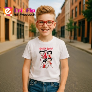 Tricou Betty Boop personaj iconic cu stil vintage si atitudine jucausa, Copii | Dama | Barbat