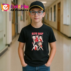 Tricou Betty Boop personaj iconic cu stil vintage si atitudine jucausa, Copii | Dama | Barbat , tricou negru - Img 5