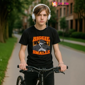 Tricou Biggie Smalls - Orange Font, muzica Rock (Heavy Metal), Dama | Barbat | Copii, Culoare Negru - Img 10