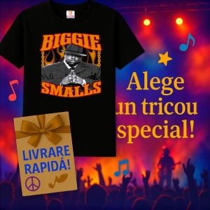 Tricou Biggie Smalls - Orange Font, muzica Rock (Heavy Metal), Dama | Barbat | Copii, Culoare Negru - Img 15