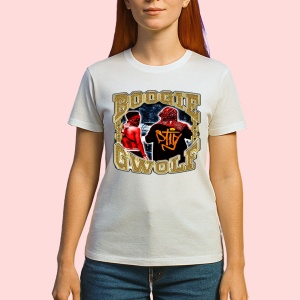 Tricou Boogie GWOLF - Red Gold, muzica Hip-Hop / Rap, Dama | Barbat | Copii - Img 2