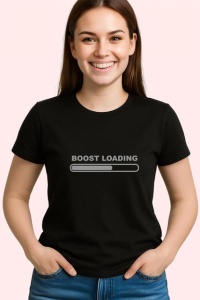 Tricou Boost Loading Bara De Incarcare Auto, din bumbac 100%, tricou negru Copii | Dama | Barbat - Img 3