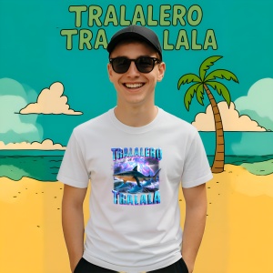 Tricou Bootleg Funny ** Tralalero Tralala Copii | Dama | Barbat - Img 9