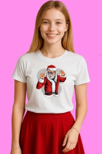 Tricou Boxing Santa, din bumbac 100% Copii | Dama | Barbat - Img 2