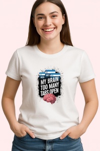 Tricou Brain Too Many Tabs Open Creier, Copii | Dama | Barbat